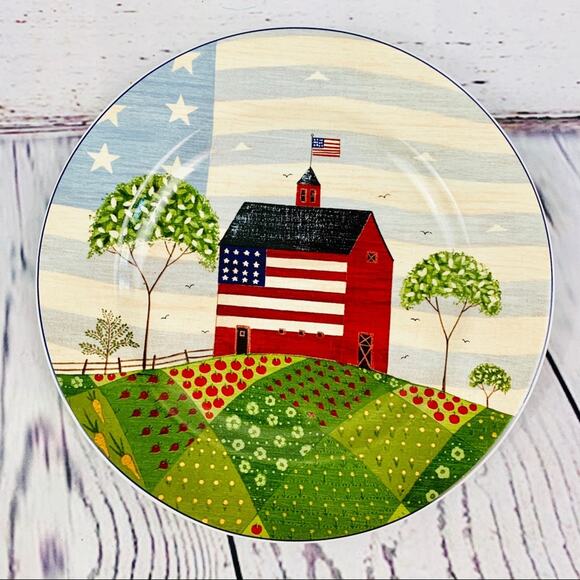Warren Kimble America the Beautiful salad plates - Picture 3 of 5